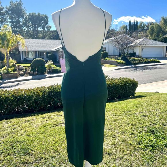 Hello Molly Outta Cash Midi Dress Dark Forest Green Size 4 Small NWT w tiny flaw - Picture 5 of 9